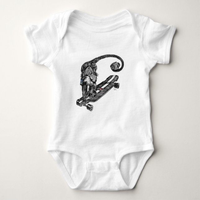 Body Para Bebê Simian Selfie Art (Frente)