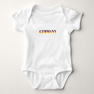 Body Para Bebê Simples Alemanha Moderna Bandeira Nacional Souveni
