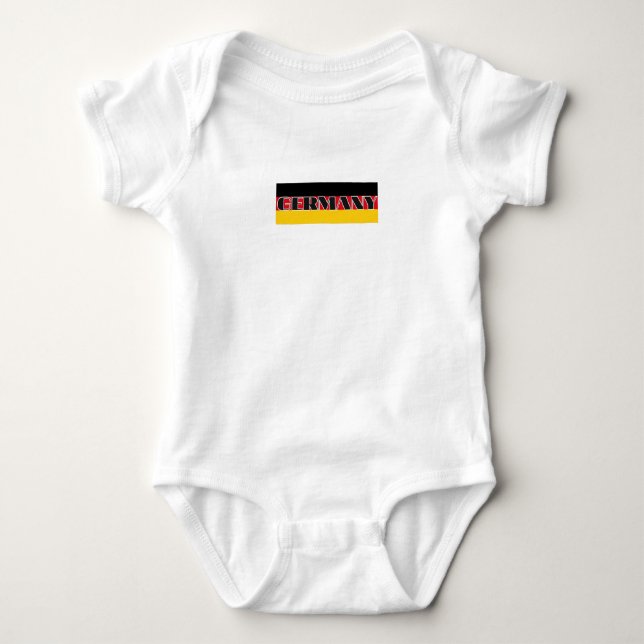 Body Para Bebê Simples bandeira alemã da Alemanha Moderna Souveni (Frente)