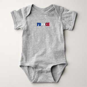 Body Para Bebê Simples Moderno Roupa de Bandeira Nacional da Fran