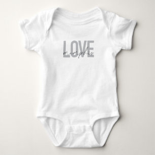 Body Para Bebê Simples, moderno, urbano, legal design de amor Mem
