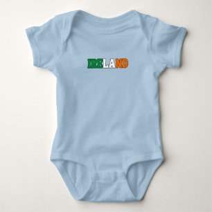Body Para Bebê Simples Roupa de Bandeira Nacional da Irlanda Mode