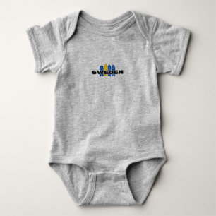 Body Para Bebê Simples Suecia Moderna País Sueco Bandeira Souveni