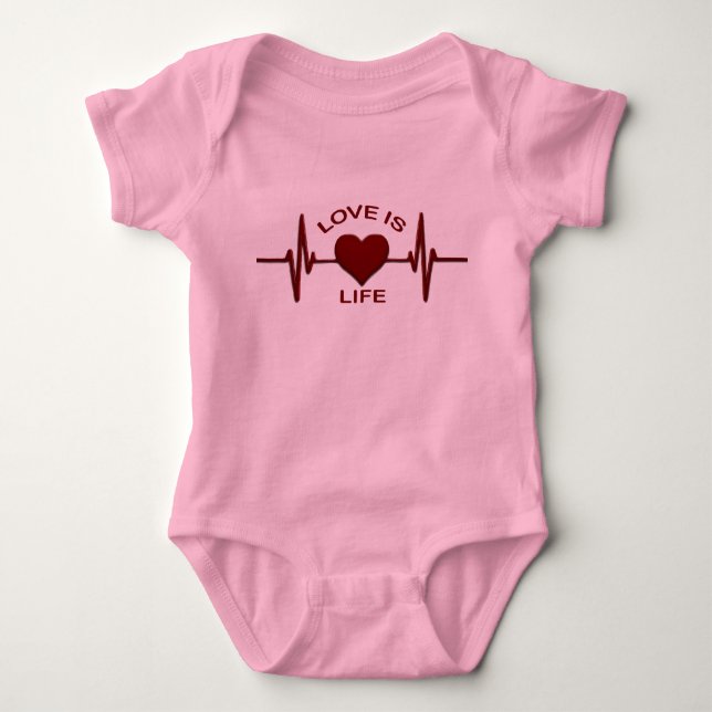 Body Para Bebê Sinal de amor (Frente)