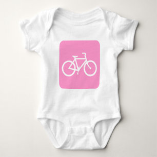 Body Para Bebê Sinal de Bicicleta - Rosa