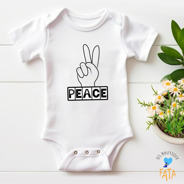 Body Para Bebê Sinal pacífico (Criador carregado)
