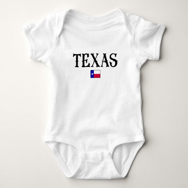 Body Para Bebê Sinalizador de Mapa Estatal do Texas EUA (Frente)