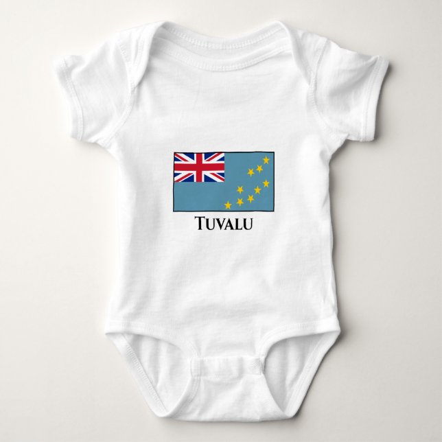Body Para Bebê Sinalizador Tuvalu (Tuvalan) (Frente)