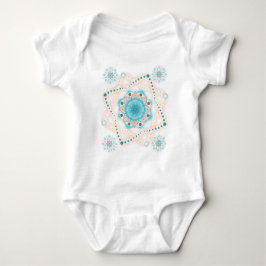 Body Para Bebê SK8 Mandalas florais Aqua 
