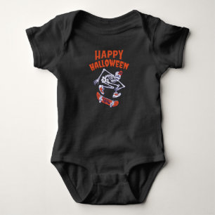 Body Para Bebê Skateboard Halloween