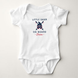 Body Para Bebê Skiing Baby Shower Little Skier on Board - Skiing