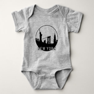 Body Para Bebê Skyline de Nova York
