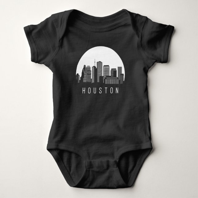 Body Para Bebê Skyline Houston Texas (Frente)