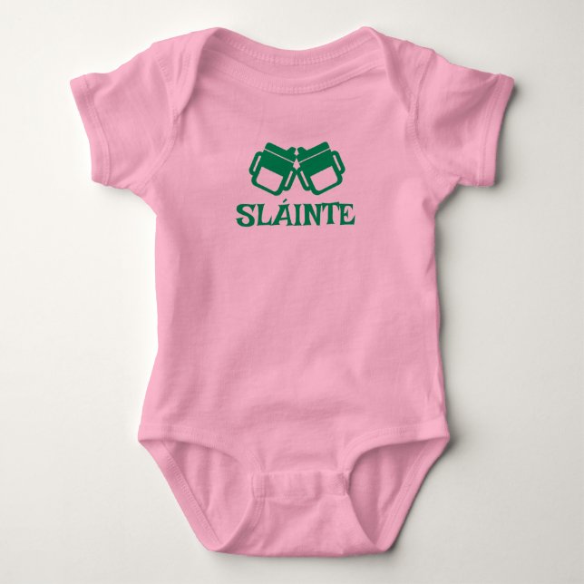 Body Para Bebê SLÁINTE sippy pink bodysuit  (Frente)