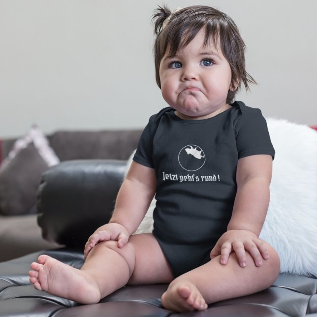 Body Para Bebê Slogan Jetzt geht's rund (Criador carregado)