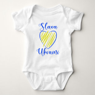Body Para Bebê Slogan Slava Ucraniano Glória à Ucrânia