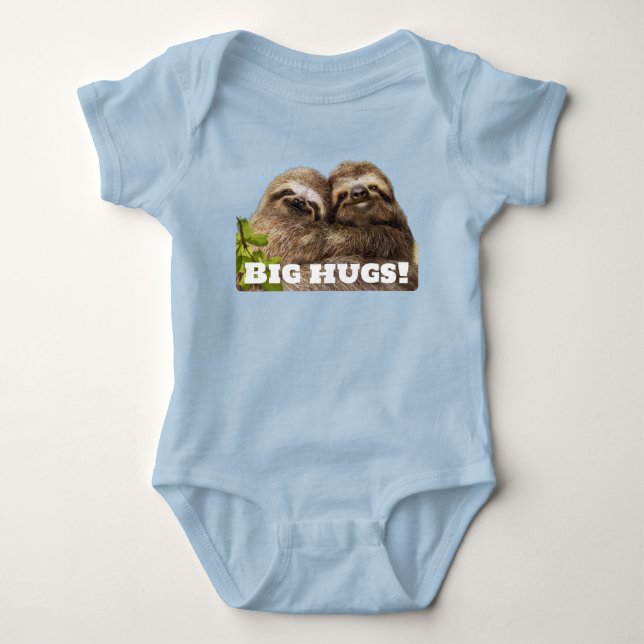 Body Para Bebê Sloth Couple (Frente)