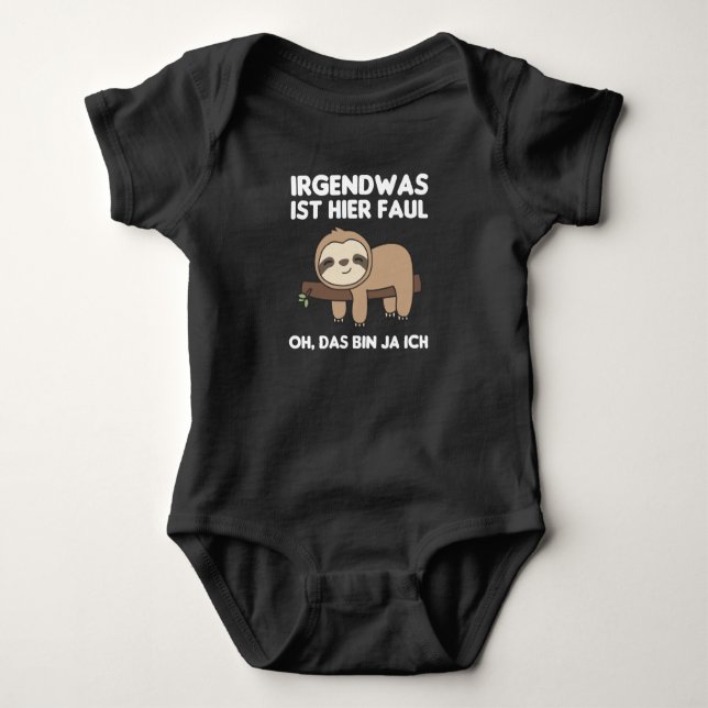 Body Para Bebê Sloth Engraçado Dizendo Lama Relaxada (Frente)