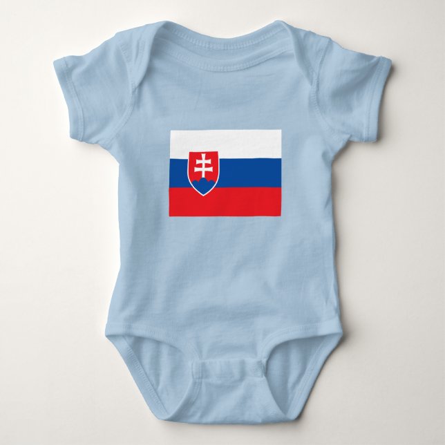 Body Para Bebê Slovakia Flag (Frente)