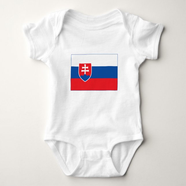 Body Para Bebê Slovakia Flag (Frente)