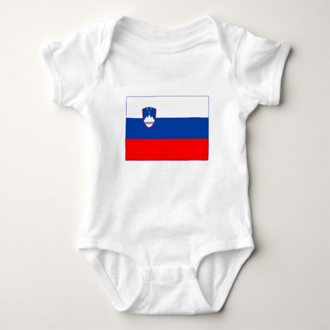 Body Para Bebê Slovenia Flag (Frente)