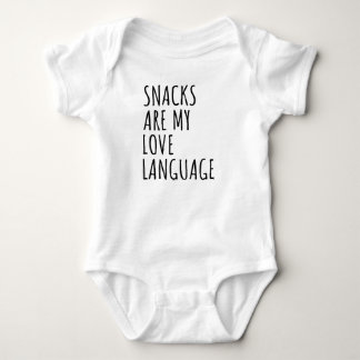 Body Para Bebê Snacks Are My Love Language Baby Valentine Day