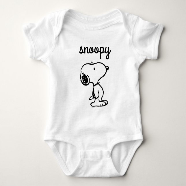 Body Para Bebê Snoopy Classic Comics (Frente)