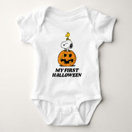Body Para Bebê Snoopy & Woodstock Pumpkin - Meu Primeiro Hallowee