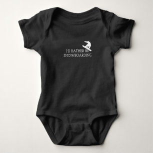 Body Para Bebê Snowboard - Eu Preferencialmente Snowboard