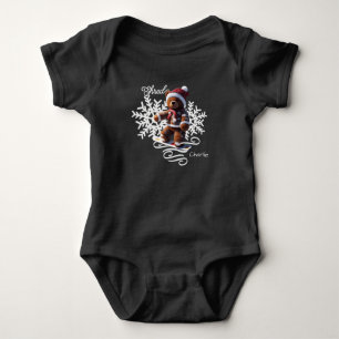 Body Para Bebê Snowboard/Shred/T-Shirt do Urso de Teddy