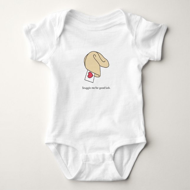 Body Para Bebê Snuggle me Bodysuit do bebê do biscoito de fortuna (Frente)