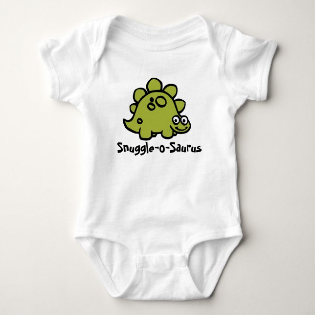 Body Para Bebê Snuggle-o-Saurus Diversão Dinossauro (Frente)