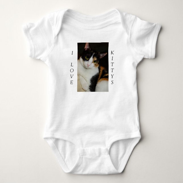 Body Para Bebê Só Andando Por Aí Eu Amo Gatinhos (Frente)
