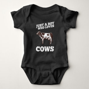 Body Para Bebê Só Um Rapaz Que Adora Vacas Fedorentas.