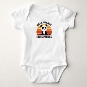 Body Para Bebê Só uma garota que ama Pandas - Panda doce