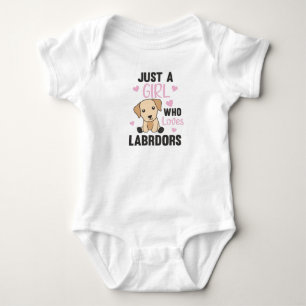 Body Para Bebê Só Uma Menina Que Ama Labrador Cães Bichinhos