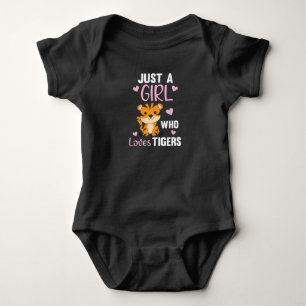 Body Para Bebê Só Uma Menina Que Ama Tigres, Bons Animais Tigre