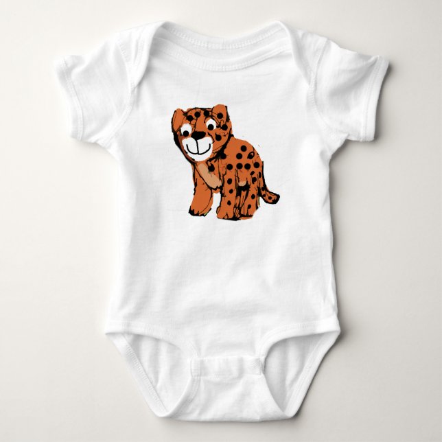 Body Para Bebê Só Verificando Leopardo (Frente)