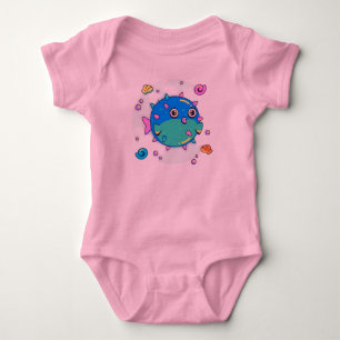 Body Para Bebê Sob o mar Peixe Aventura Bebê Roupa