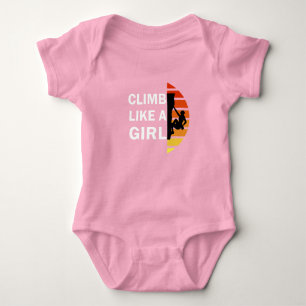 Body Para Bebê Sobe como uma mulher escalando rochas