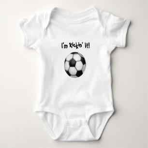 Body Para Bebê Soccer Ball, estou brincando! Criança