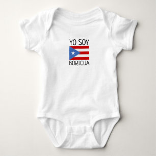 Body Para Bebê Soja porto-riquenha Boricua de Yo do bebê