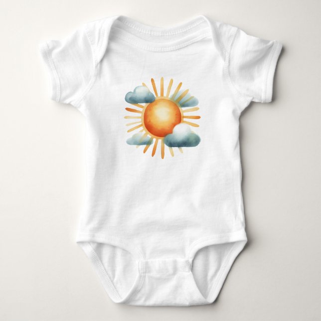 Body Para Bebê Sol desenhado (Frente)