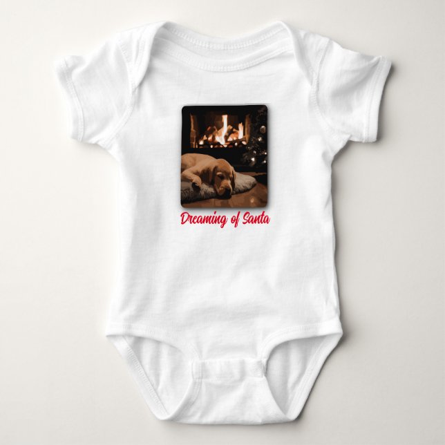 Body Para Bebê Sonhar com Papais noeis (Frente)
