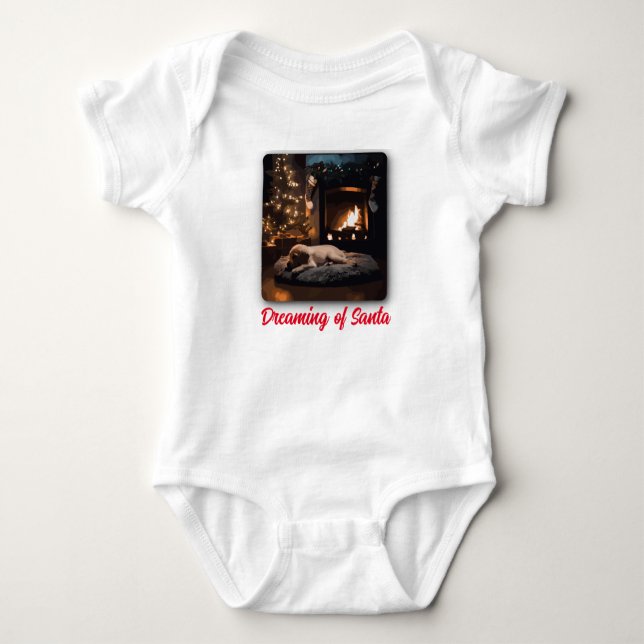 Body Para Bebê Sonhar com Papais noeis (Frente)