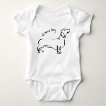 Sonhos de Dachshund: Traje de bebê personalizável