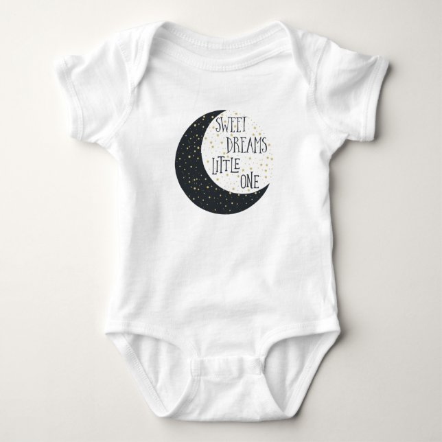 Body Para Bebê Sonhos Doces Pequeno Crescente Lua (Frente)