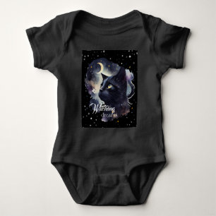 Body Para Bebê Sonhos Testemunhosos Gato Negro e Estrelas