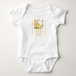 Body Para Bebê Sono Como a Lua: Bebê Bonito