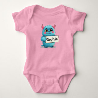 Body Para Bebê Sophia's Sparkling Blue Monster